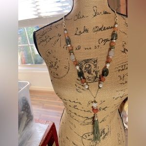 Chico’s 42” Bohemian Style Tassled Necklace